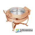 Copper Lid Round Chafing Dish Buffet Frame